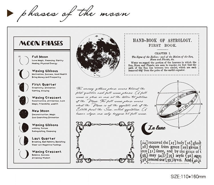 Phases of the Moon Acrylic Stamp Set