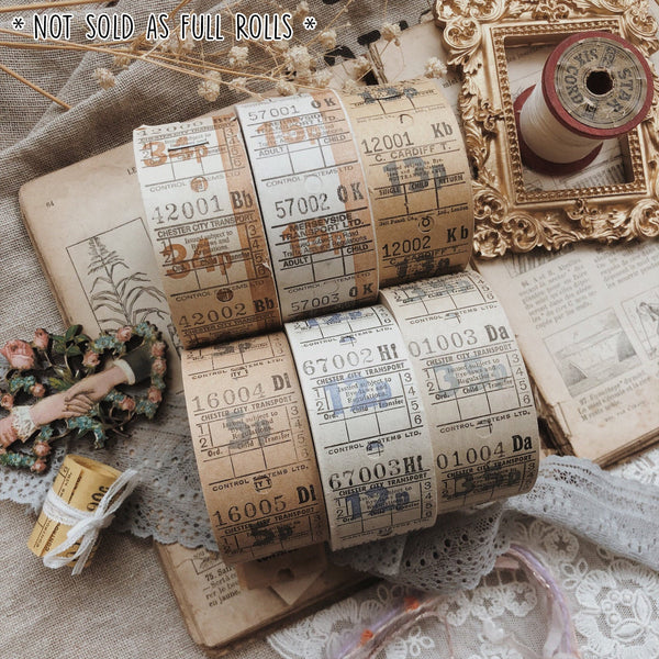Earth Tone Bus Tickets Set