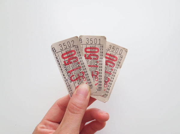 Vintage UK Transit Ticket Stubs