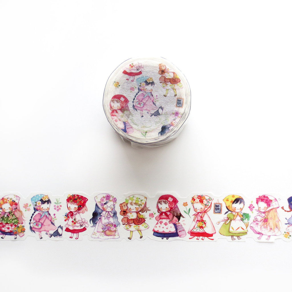 Hayama Washi Tape: Flower Hood Girl