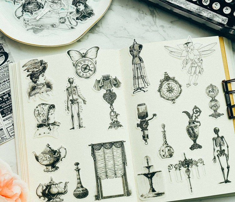 Translucent Vintage Objects Stickers Pack