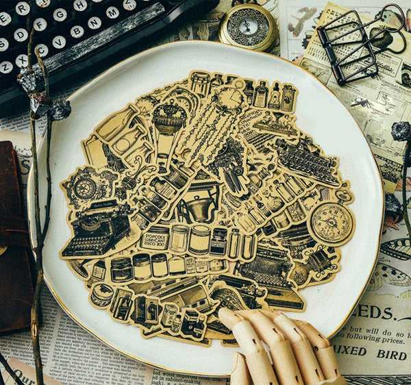 Vintage Objects Kraft Stickers Pack