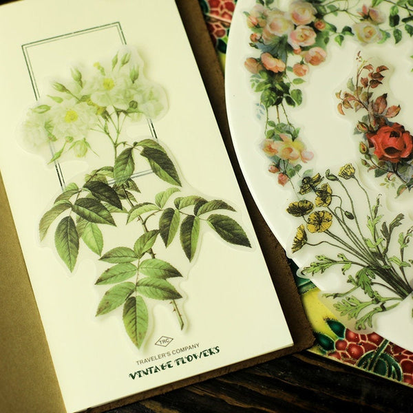 Cheeserabbit Studio: Vintage Floral Illustration Stickers Pack