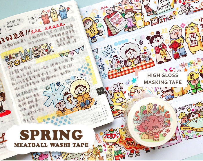 Meatball Washi Tape: Spring