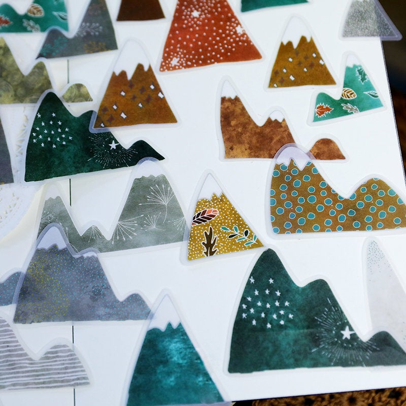 Translucent Mountain Stickers Pack