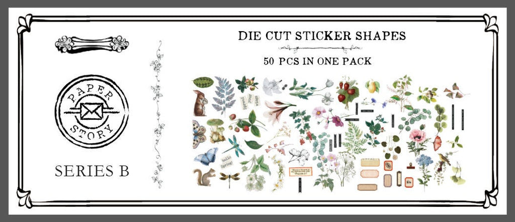 Natural Science Illustration Stickers Pack B