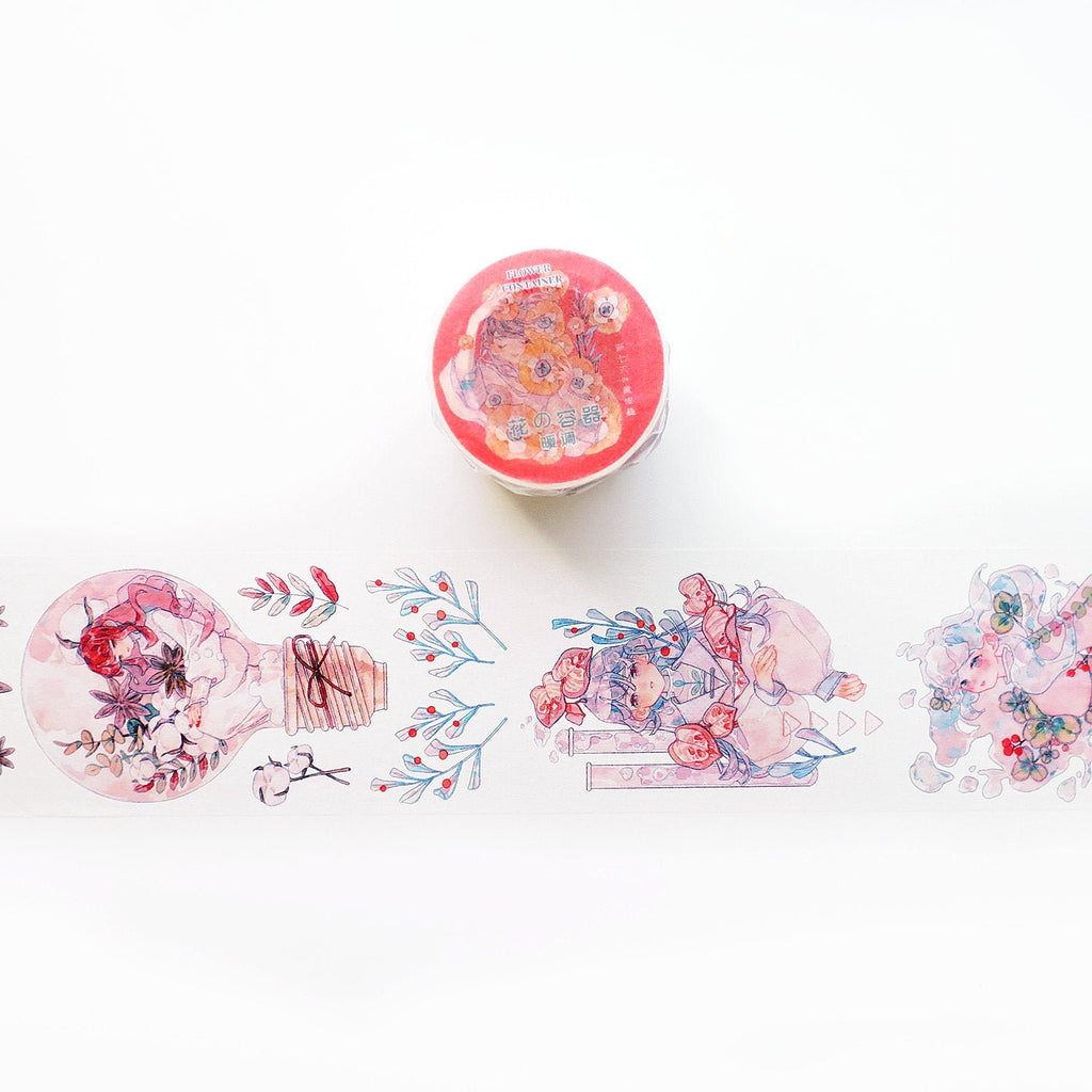 Wampisame Masking Tape: Flower Container Washi Tape