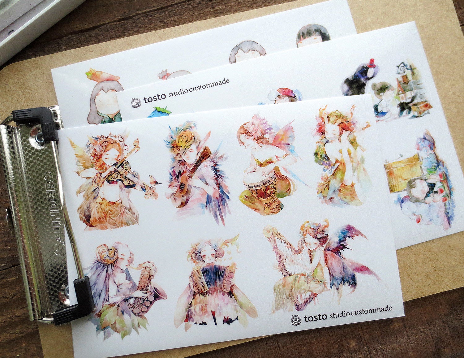 Tosto Illustrations Stickers Sheet Set