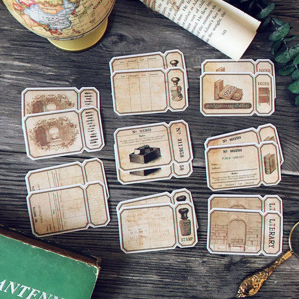 Library Card Stickers Pack