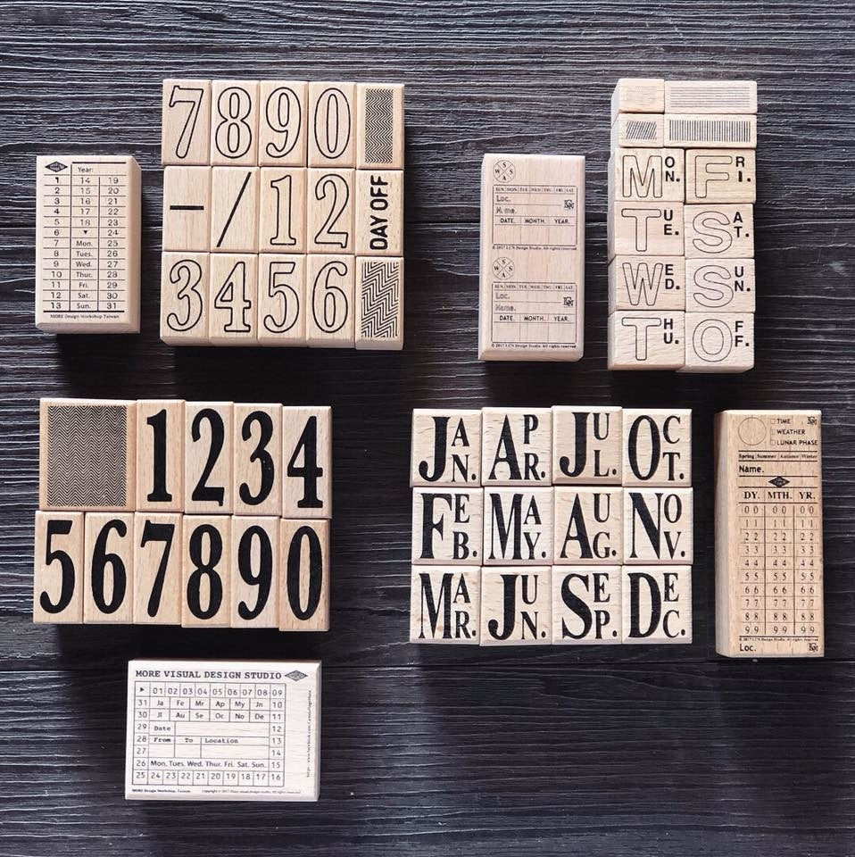 LCN Design Studio: Vintage Tickets Wooden Stamps Set