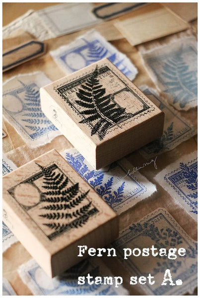 LCN Design Studio: Fern Postage Wooden Stamps Set