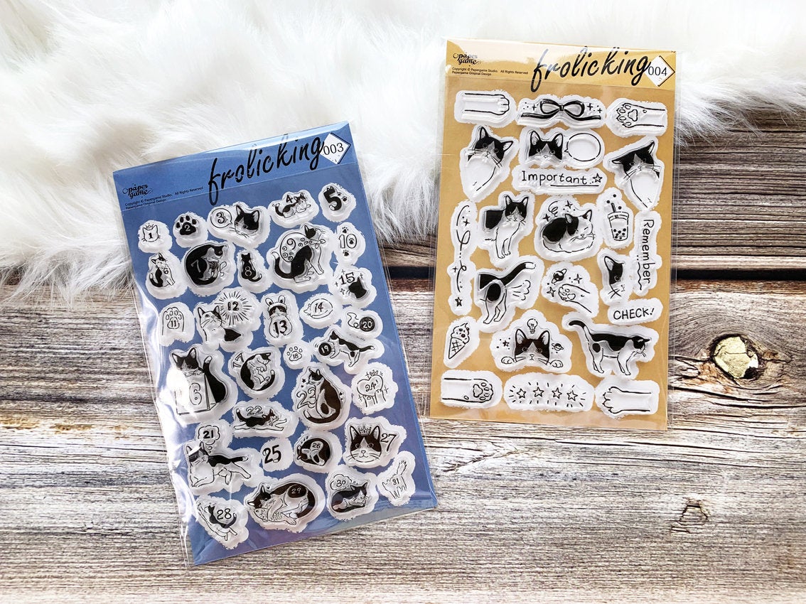 Frolicking Cats Acrylic Stamp Set 3 & 4