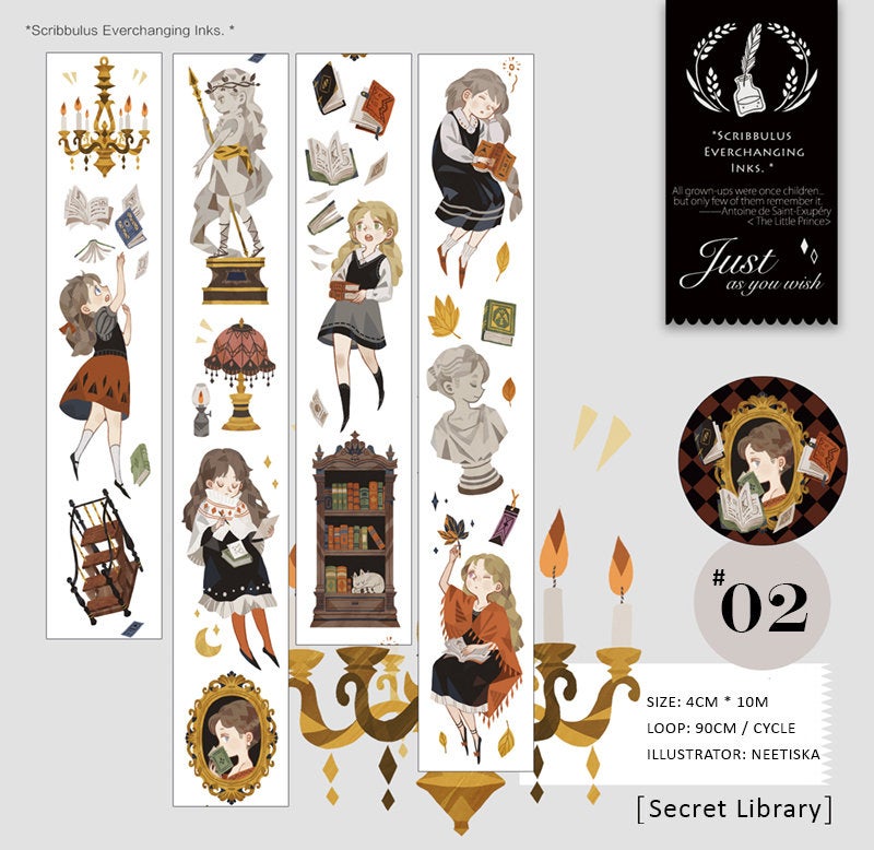 Neetiska Washi Tape: Secret Library