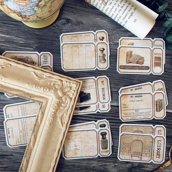 Library Card Stickers Pack