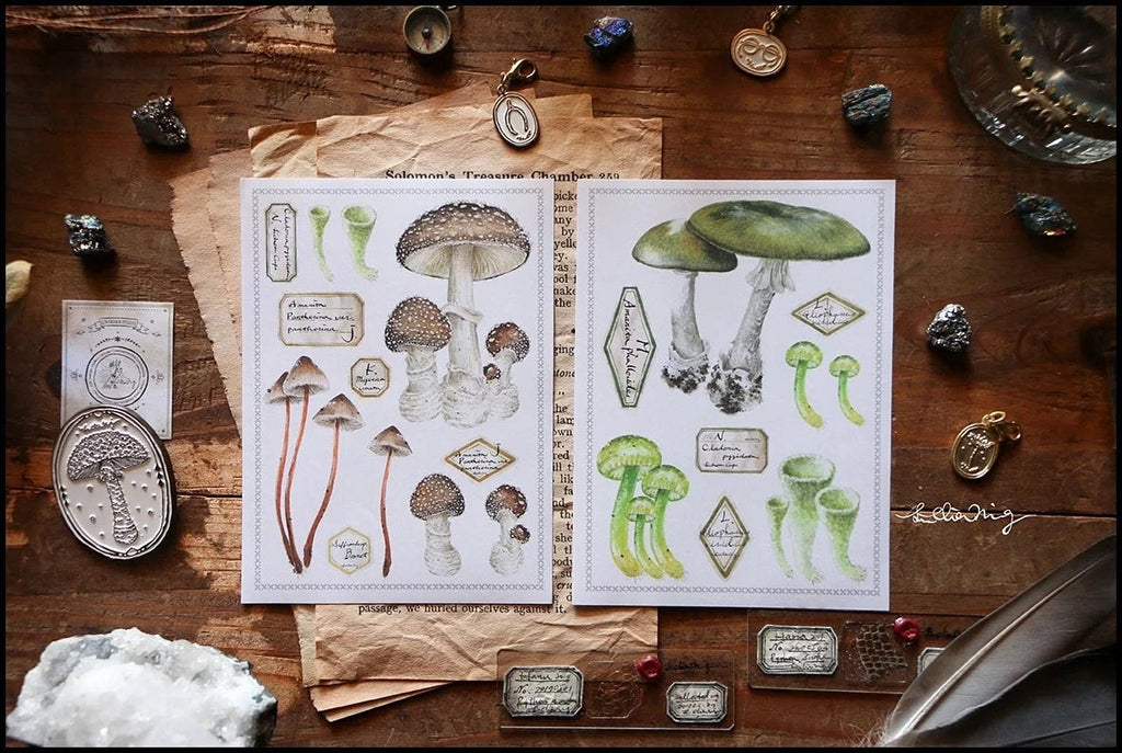 LCN Design Studio: Mushrooms Sticker Sheets Set