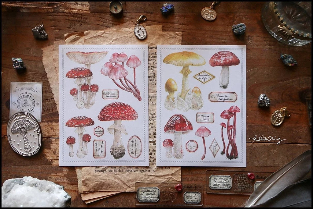 LCN Design Studio: Mushrooms Sticker Sheets Set