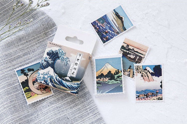 Japanese Woodblock Prints Box Sticker Set