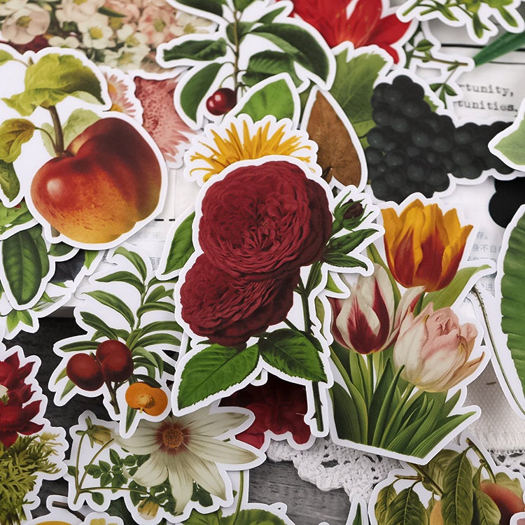 Vinyl Flowers Stickers Pack B
