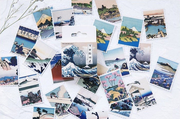 Japanese Woodblock Prints Box Sticker Set