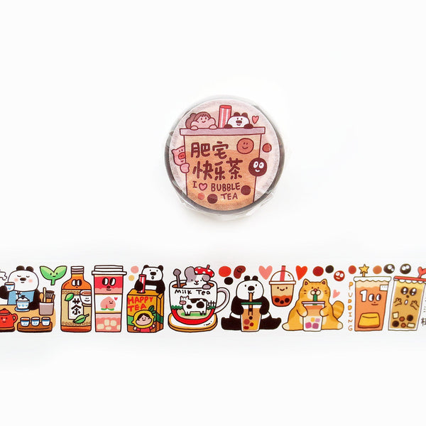 Meatball Washi Tape: I Love Bubble Tea