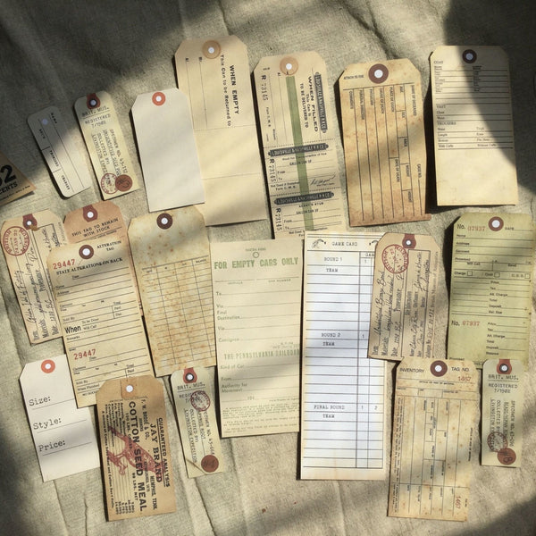 Vintage Tags Stickers Pack