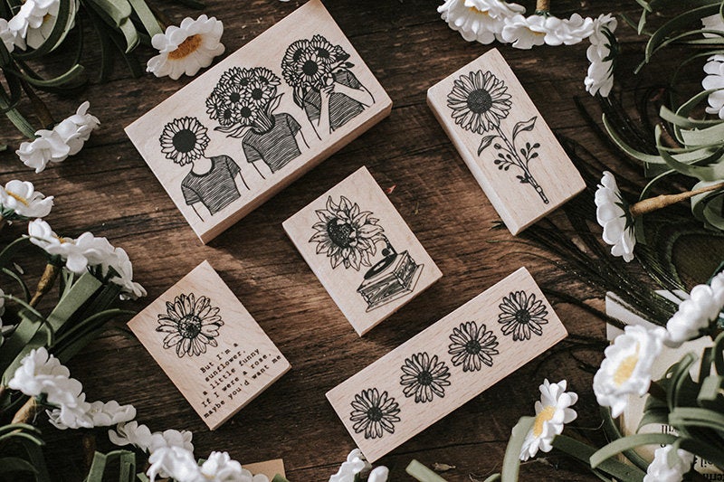 Sunflower Wooden Stamps