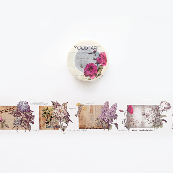 Vintage Flower Labels Washi Tape