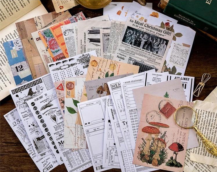 Translucent Vintage Plants Stickers Pack – Papergame