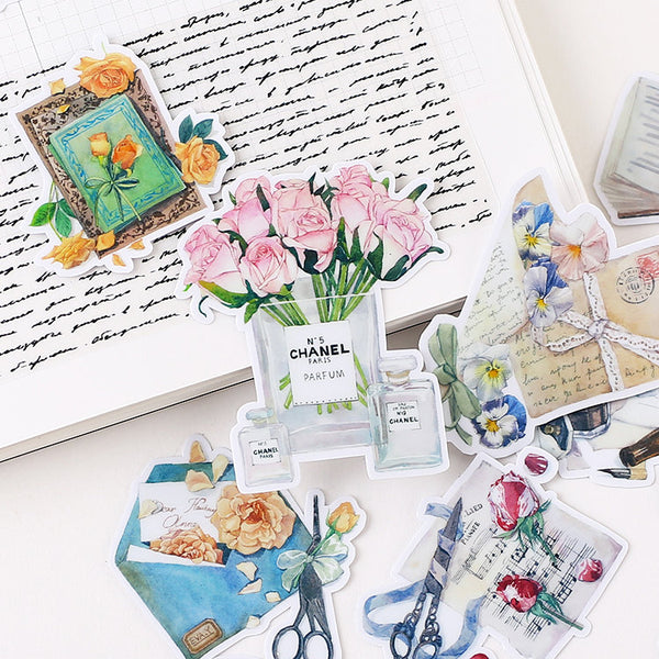 Flowers and Letters Sticker Pack