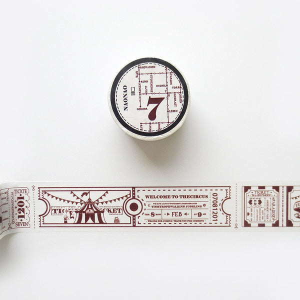 Circus Admission Ticket Washi Tape