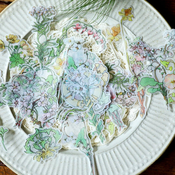 Cheeserabbit Studio: Dream Flowers Clear Stickers
