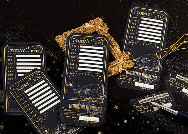 Journey Through the Milky Way Gold Foil Tickets
