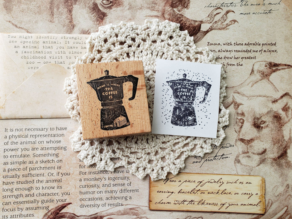 Moka Pot Wooden Stamp